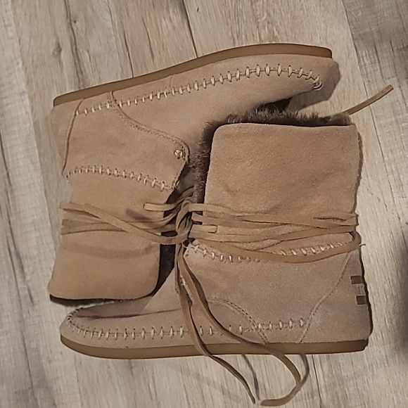 Toms Zahara Suede Ankle Booties Moccasin Women US 6 - Picture 7 of 9